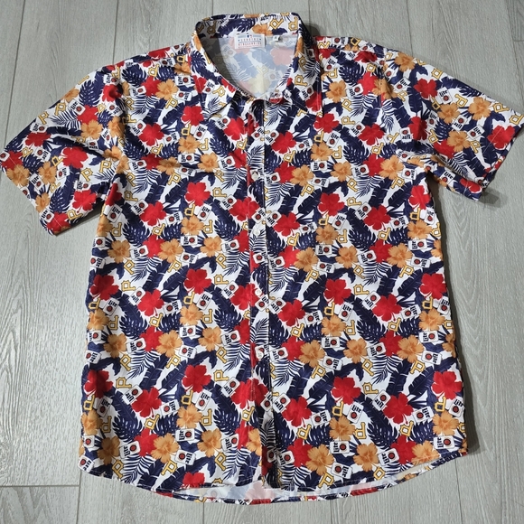 Genuine Merchandise Other - Pittsburgh Pirates & Miller Lite Colorful Floral Men's Shirt XL
